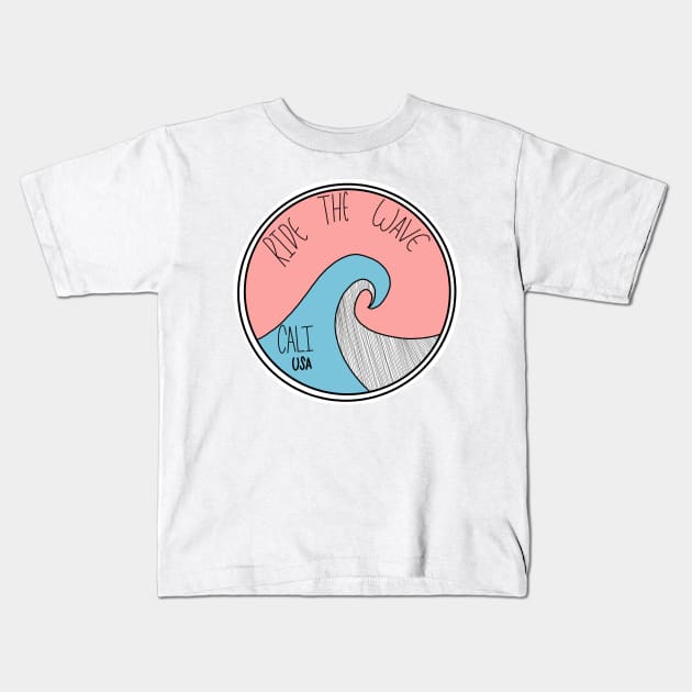 Ride the wave Kids T-Shirt by Sopicon98